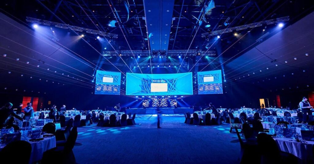 corporate event setup
