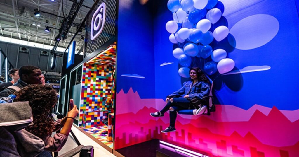 Immersive experiential marketing setup designed around audience interaction and storytelling.